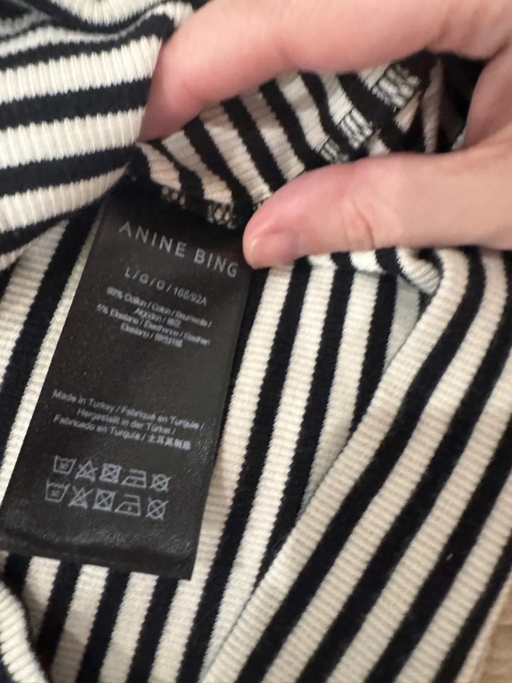 Anine Bing Black & White Striped Henley Tank: elevated casual - Picture 9 of 11